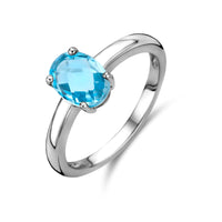 vDam Ring Blauw Topaas Zilver Gerhodineerd 1336963