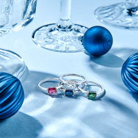 vDam Ring Blauw Zirkonia Zilver Gerhodineerd 1335966 Maat 16