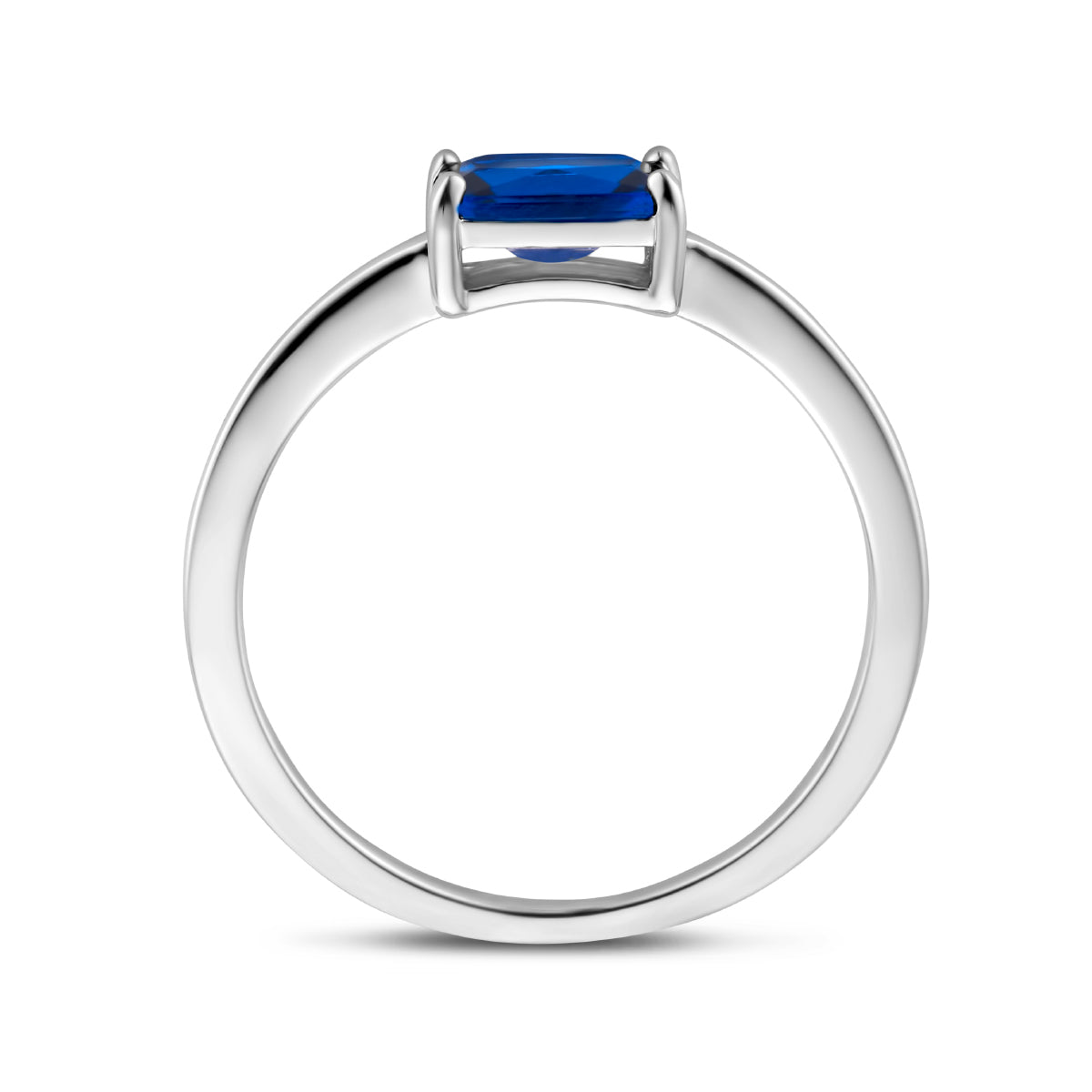 vDam Ring Blauw Zirkonia Zilver Gerhodineerd 1335966 Maat 16