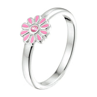 vDam Ring Bloem Roze Zirkonia Zilver Gerhodineerd 1333122