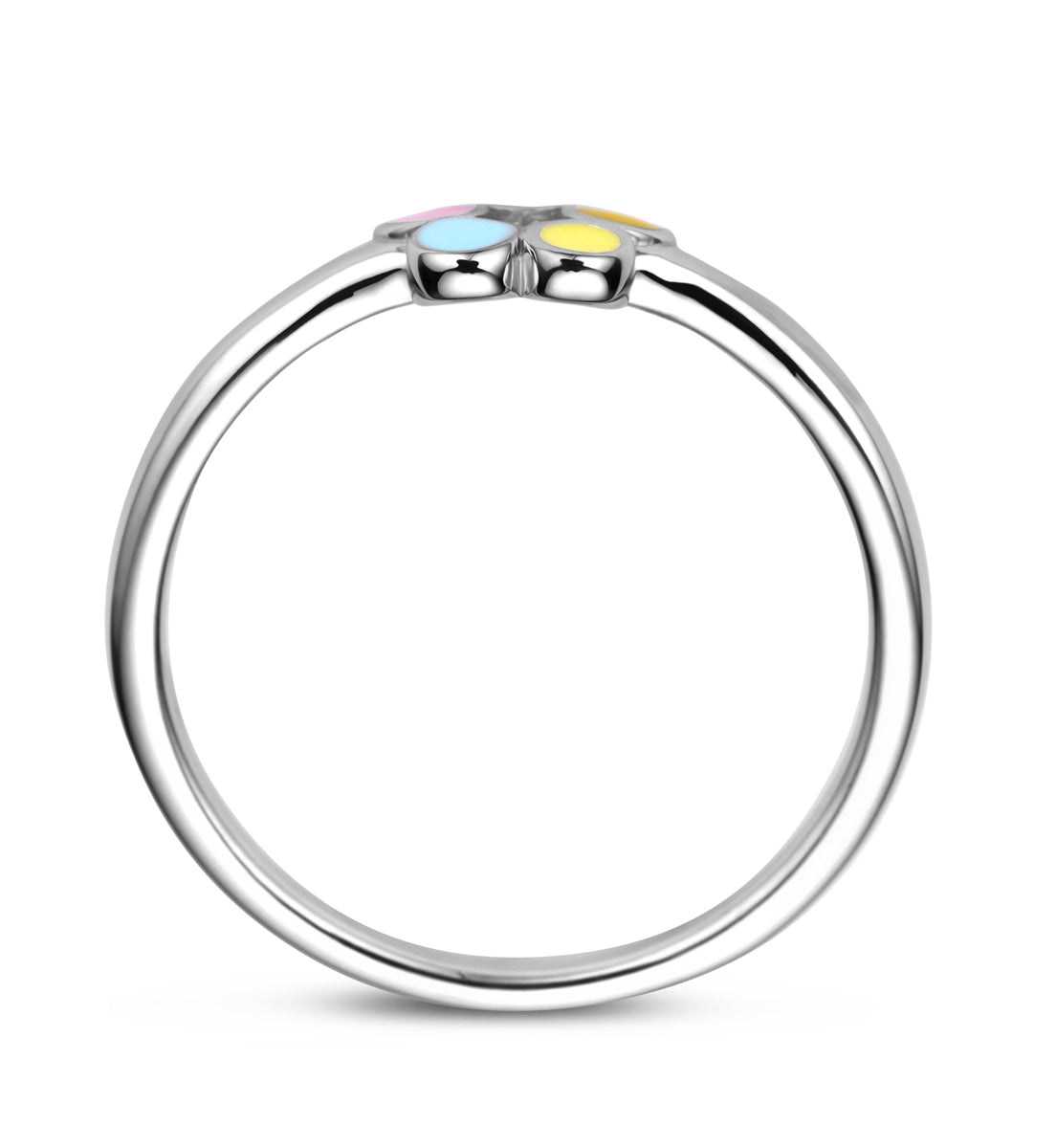 vDam Ring Bloem Zilver Gerhodineerd Maat 1338577 Maat 13