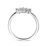 vDam Ring Bloem Zirkonia Zilver Gerhodineerd 1338462 Maat 17¾