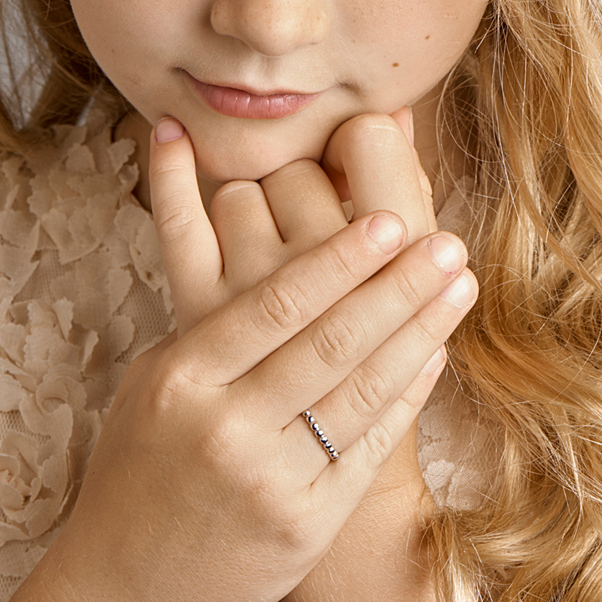 vDam Ring Bolletjes Zilver Gerhodineerd 1325110 Maat 14