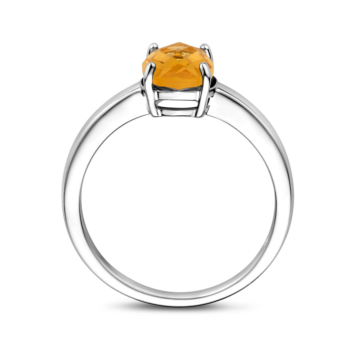 vDam Ring Citrien Zilver Gerhodineerd 1337685 Maat 17¼