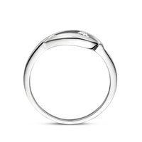 vDam Ring Druppel Zirkonia Poli/mat Zilver Gerhodineerd 1336993 Maat 16½