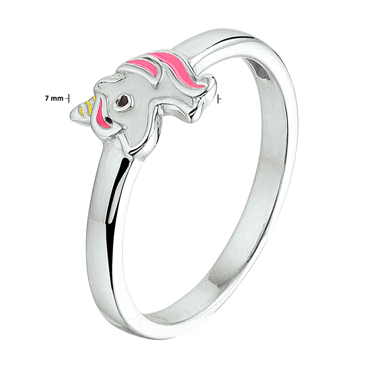 vDam Ring Eenhoorn Zilver Gerhodineerd 1328646 Maat 15½