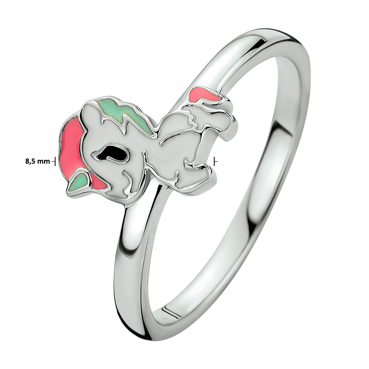 vDam Ring Eenhoorn Zilver Gerhodineerd 1330238 Maat 13½