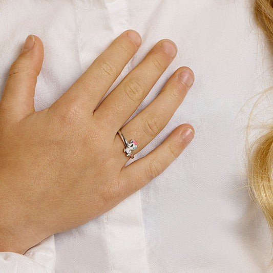 vDam Ring Eenhoorn Zilver Gerhodineerd 1330239 Maat 14