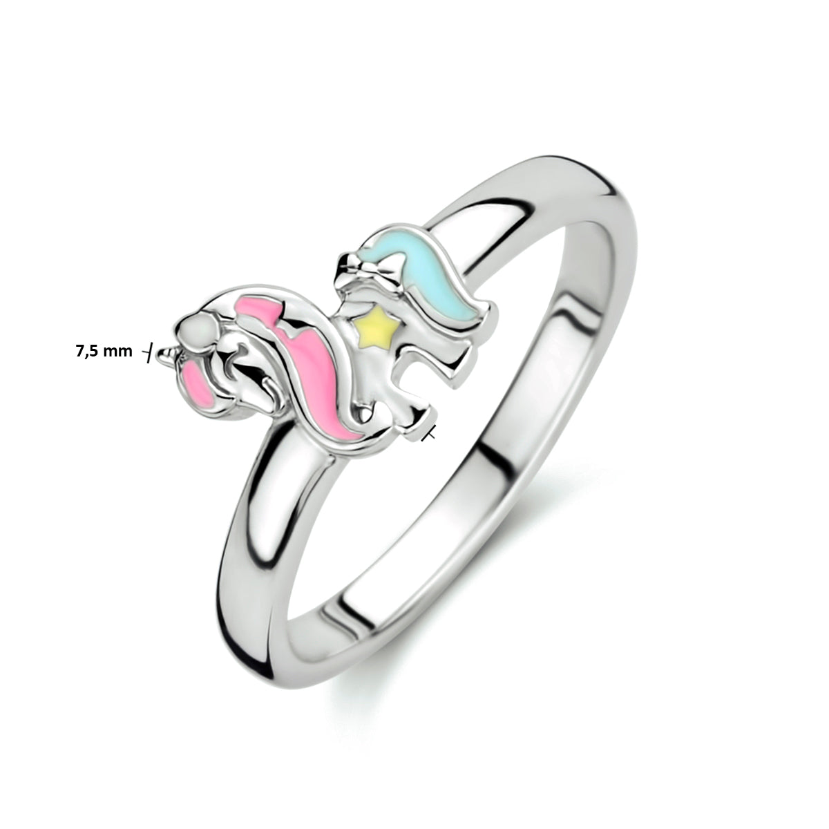 vDam Ring Eenhoorn Zilver Gerhodineerd 1333903 Maat 14