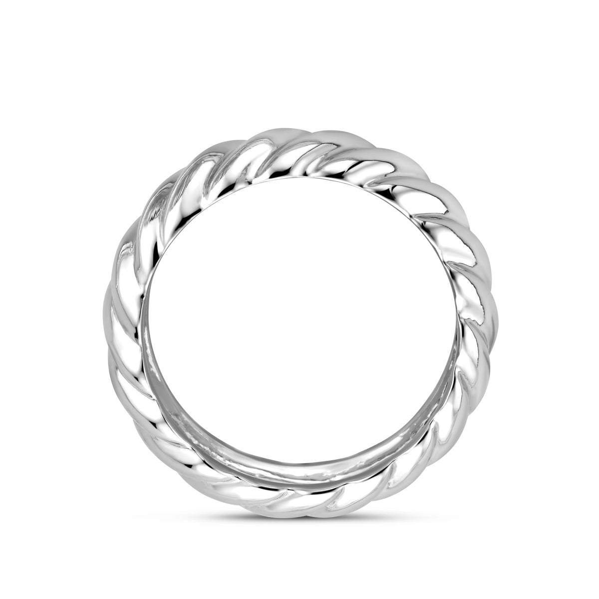 vDam Ring Gedraaid Zilver Gerhodineerd 1338335 Maat 16½