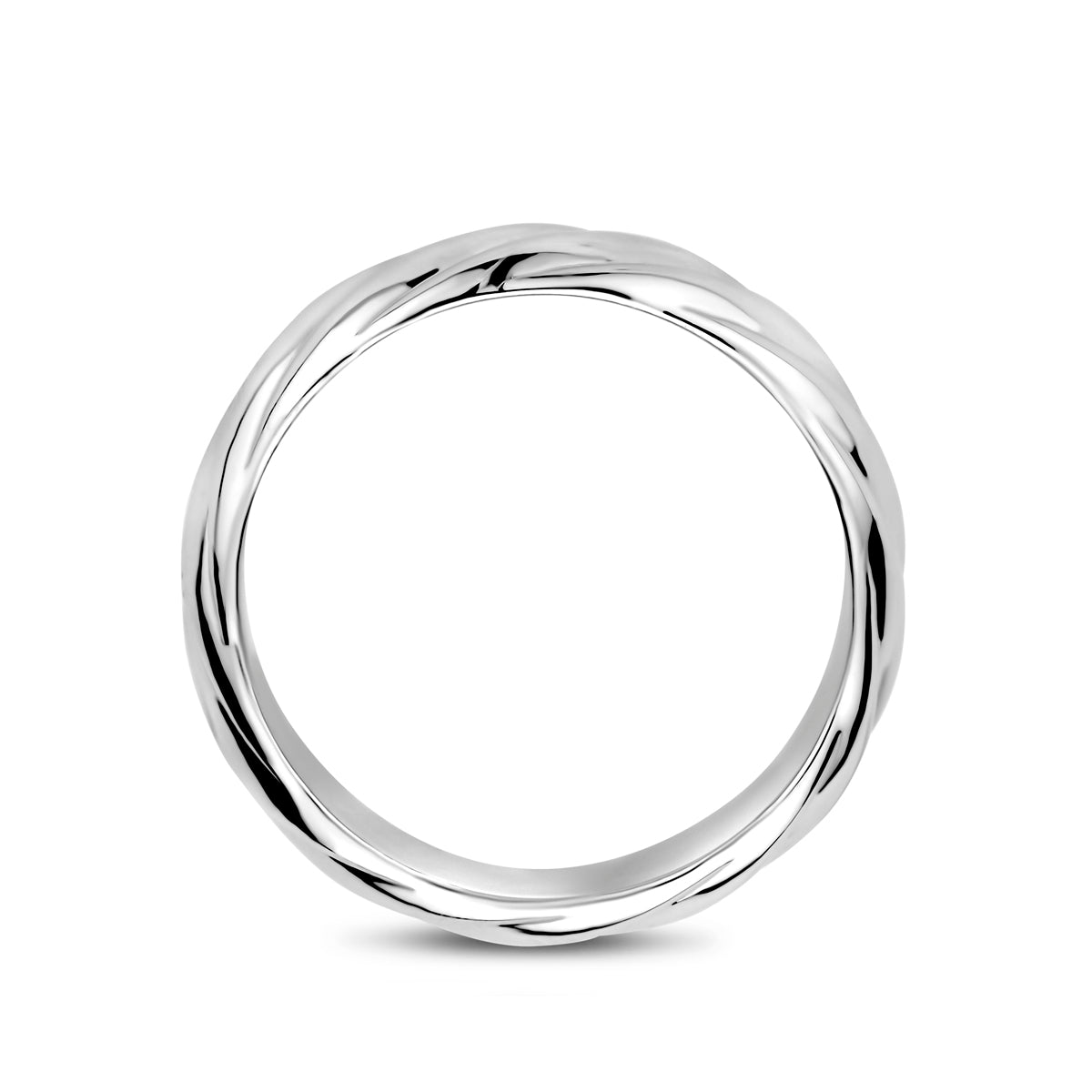 vDam Ring Gedraaid Zilver Gerhodineerd 1340658 Maat 17¼