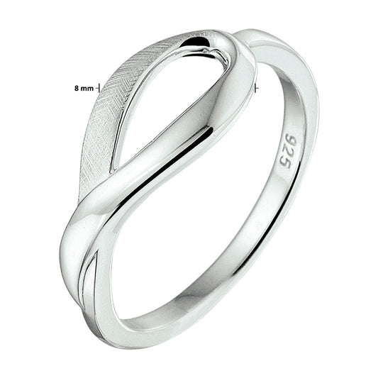 vDam Ring Gescratcht Zilver Gerhodineerd 1328384 Maat 19