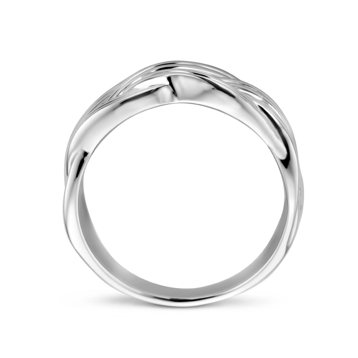 vDam Ring Gevlochten Zilver Gerhodineerd 1336194 Maat 18½