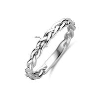 vDam Ring Gevlochten Zilver Gerhodineerd 1340662 Maat 16½
