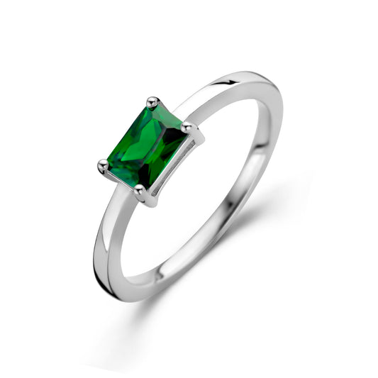 vDam Ring Groen Zirkonia Zilver Gerhodineerd 1335992