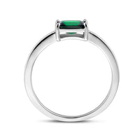 vDam Ring Groen Zirkonia Zilver Gerhodineerd 1335992 Maat 17¾