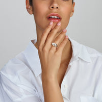 vDam Ring Hart Zilver Gerhodineerd 1334723 Maat 16