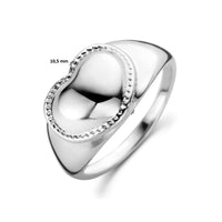 vDam Ring Hart Zilver Gerhodineerd 1335023 Maat 17¼