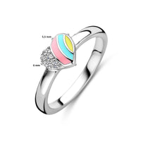 vDam Ring Hart Zirkonia Zilver Gerhodineerd Maat 1337758 Maat 13