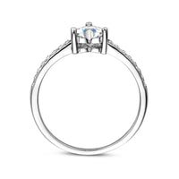 vDam Ring Hart Zirkonia Zilver Gerhodineerd 1338180 Maat 18½