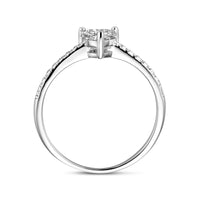 vDam Ring Hart Zirkonia Zilver Gerhodineerd 1338498 Maat 18½