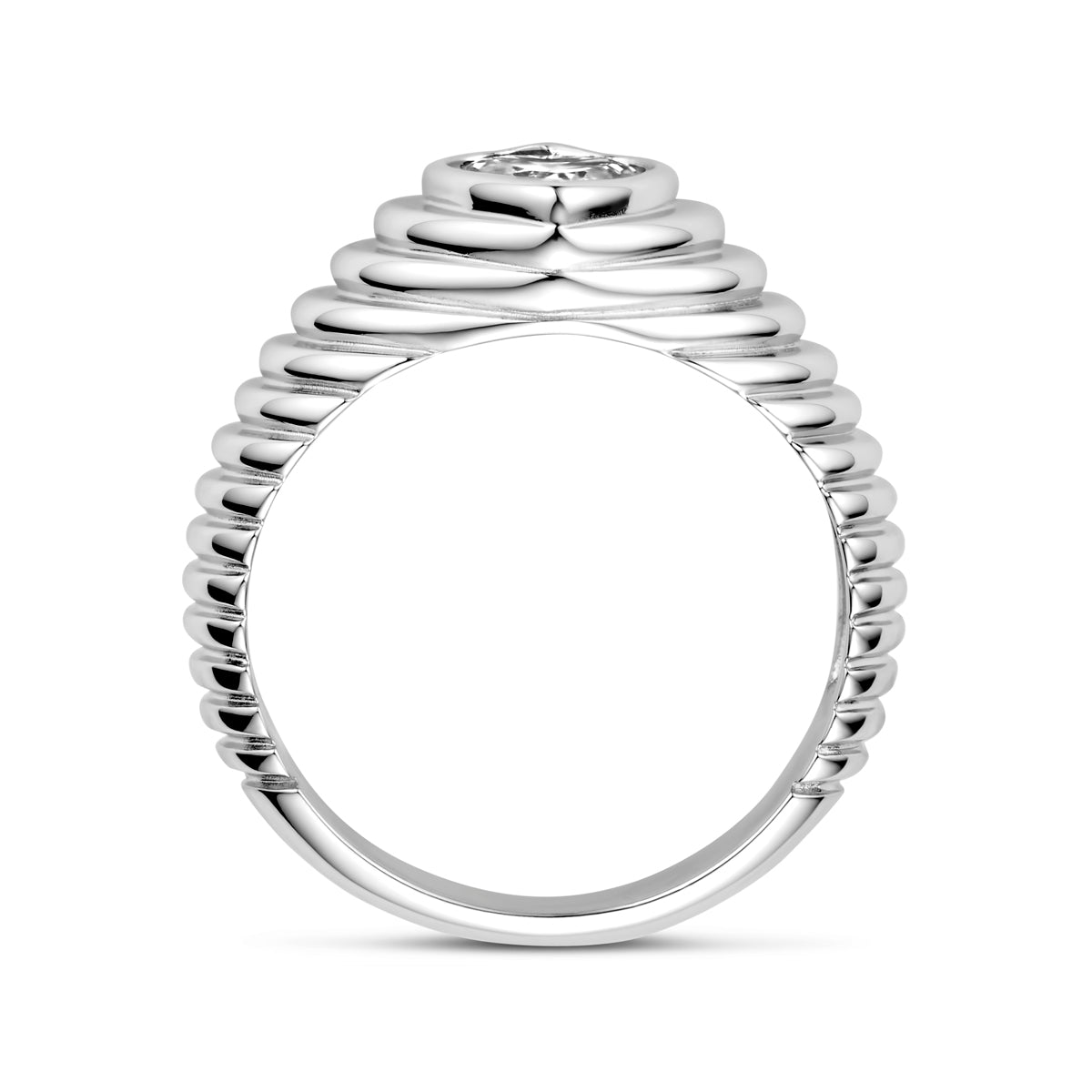vDam Ring Hart Zirkonia Zilver Gerhodineerd 1339230 Maat 16½