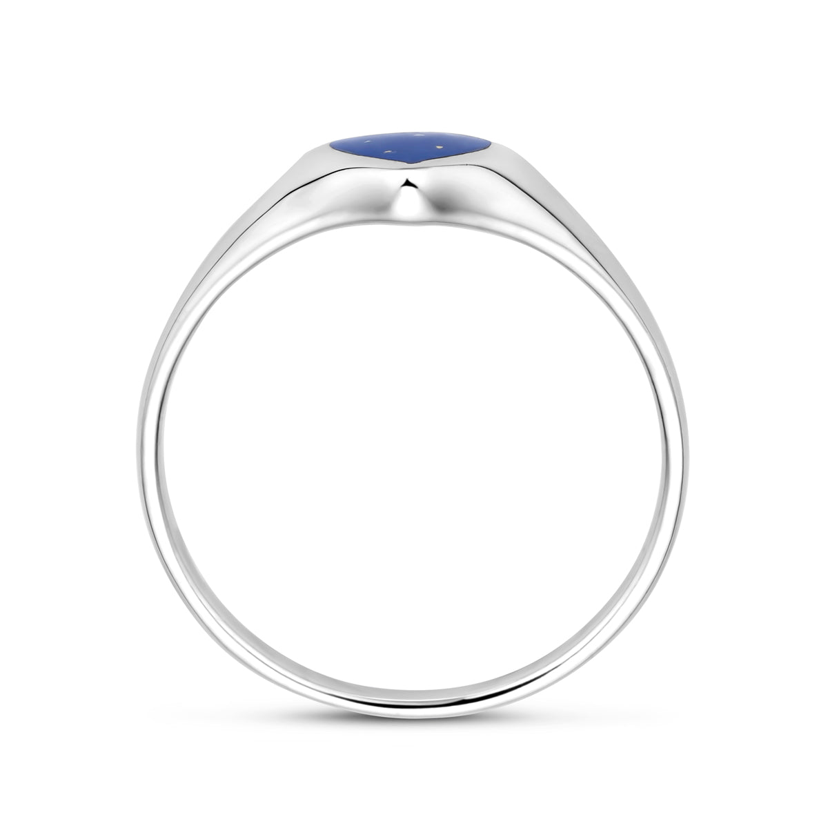 vDam Ring Hartje Lapis Zilver Gerhodineerd 1338862 Maat 16