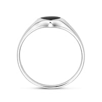 vDam Ring Hartje Onyx Zilver Gerhodineerd 1338856 Maat 16