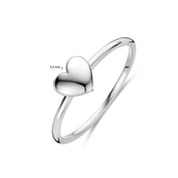 vDam Ring Hartje Zilver Gerhodineerd 1339922 Maat 17¾