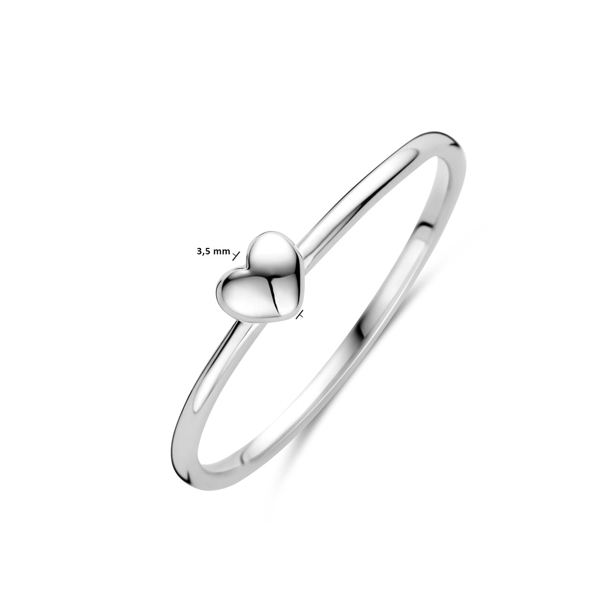 vDam Ring Hartje Zilver Gerhodineerd 1339961 Maat 18½