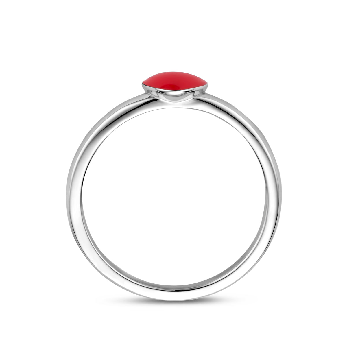 vDam Ring Hartje Zilver Gerhodineerd 134Maat 1489 Maat 14