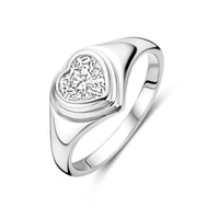 vDam Ring Hartje Zirkonia Zilver Gerhodineerd 1339374