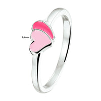 vDam Ring Hartjes Zilver Gerhodineerd Maat 1328190 Maat 13