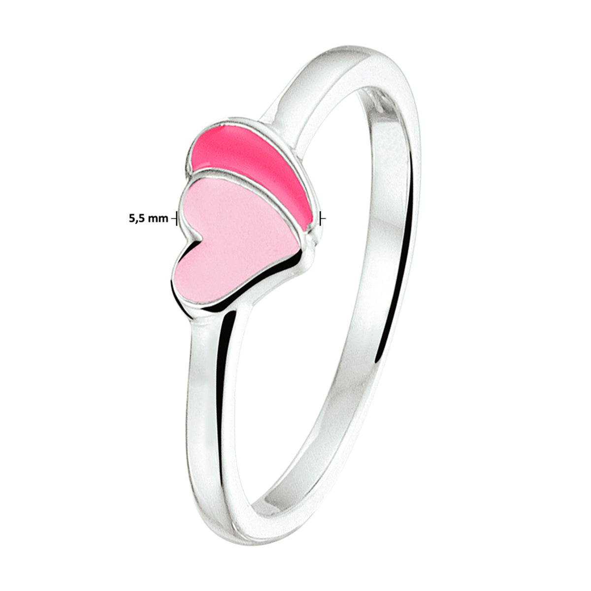 vDam Ring Hartjes Zilver Gerhodineerd 1328191 Maat 13½