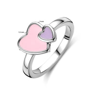 vDam Ring Hartjes Zilver Gerhodineerd 1338470 Maat 14