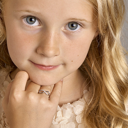 vDam Ring Infinity Zirkonia Zilver Gerhodineerd 1325092 Maat 14