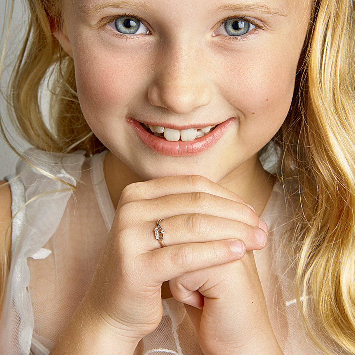 vDam Ring Kroon Zirkonia Zilver Gerhodineerd 1328201 Maat 14½