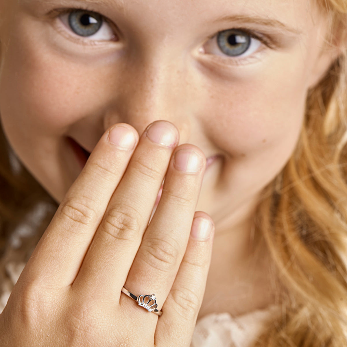 vDam Ring Kroon Zirkonia Zilver Gerhodineerd 1328202 Maat 15