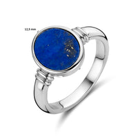 vDam Ring Lapis Zilver Gerhodineerd 1336861 Maat 16½