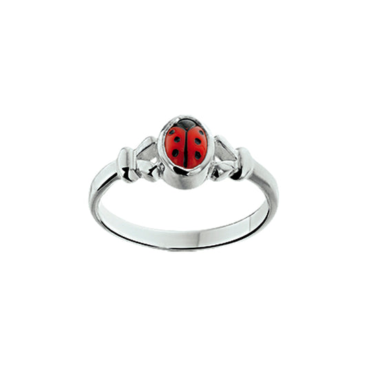 vDam Ring Lieveheersbeestje Zilver Gerhodineerd 1329400