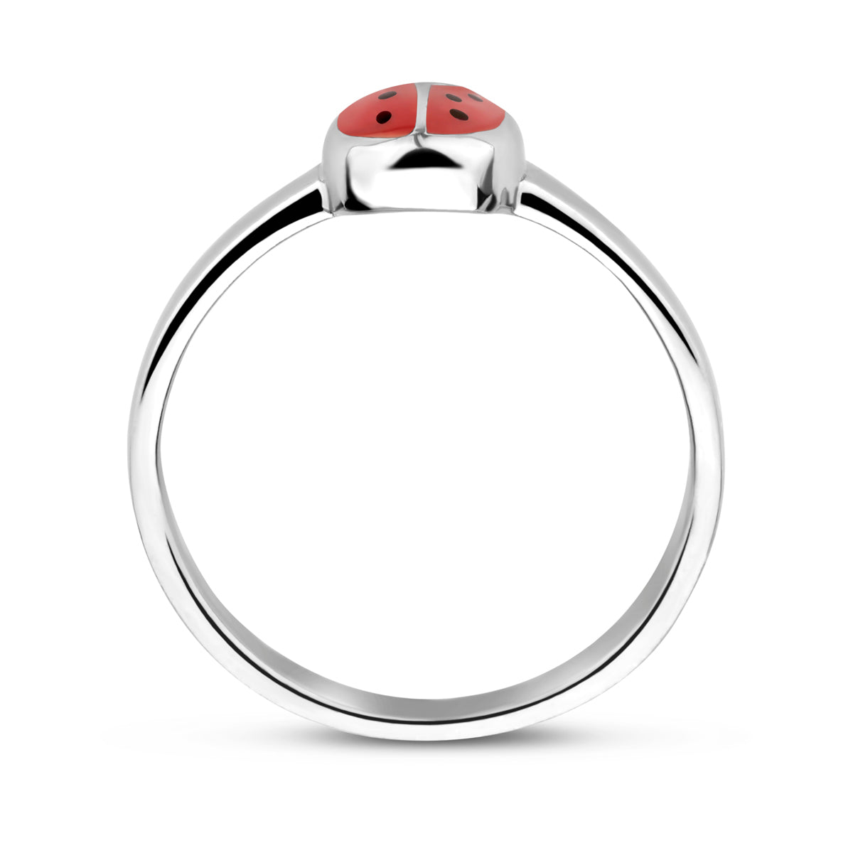 vDam Ring Lieveheersbeestje Zilver Gerhodineerd 1337004 Maat 14