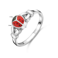 vDam Ring Lieveheersbeestje Zilver Gerhodineerd 1337008 Maat 13½