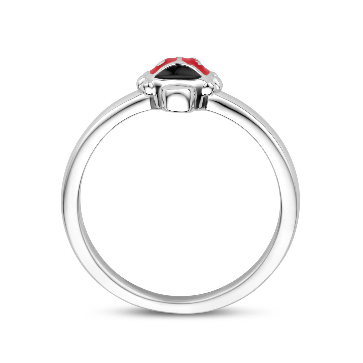 vDam Ring Lieveheersbeestje Zilver Gerhodineerd Maat 1338087 Maat 13