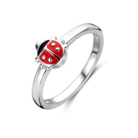 vDam Ring Lieveheersbeestje Zilver Gerhodineerd 1338088