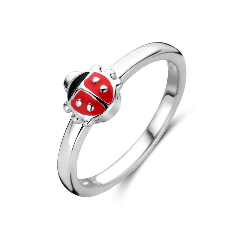 vDam Ring Lieveheersbeestje Zilver Gerhodineerd 1338092