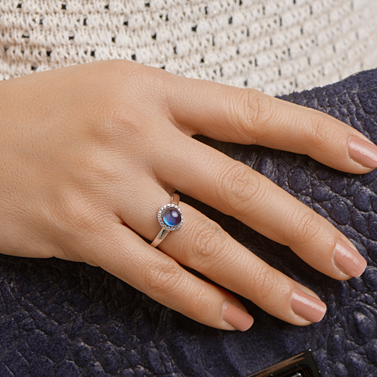 vDam Ring London Blue Topaas En Zirkonia Zilver Gerhodineerd 1330256 Maat 16½