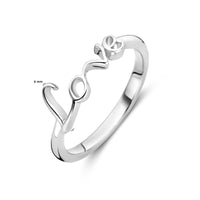 vDam Ring Love Zilver Gerhodineerd 1339794 Maat 18½
