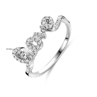 vDam Ring Love Zirkonia Zilver Gerhodineerd 1338275 Maat 16½