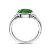vDam Ring Malachiet Zilver Gerhodineerd 1336866 Maat 16
