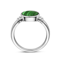 vDam Ring Malachiet Zilver Gerhodineerd 1336867 Maat 16½